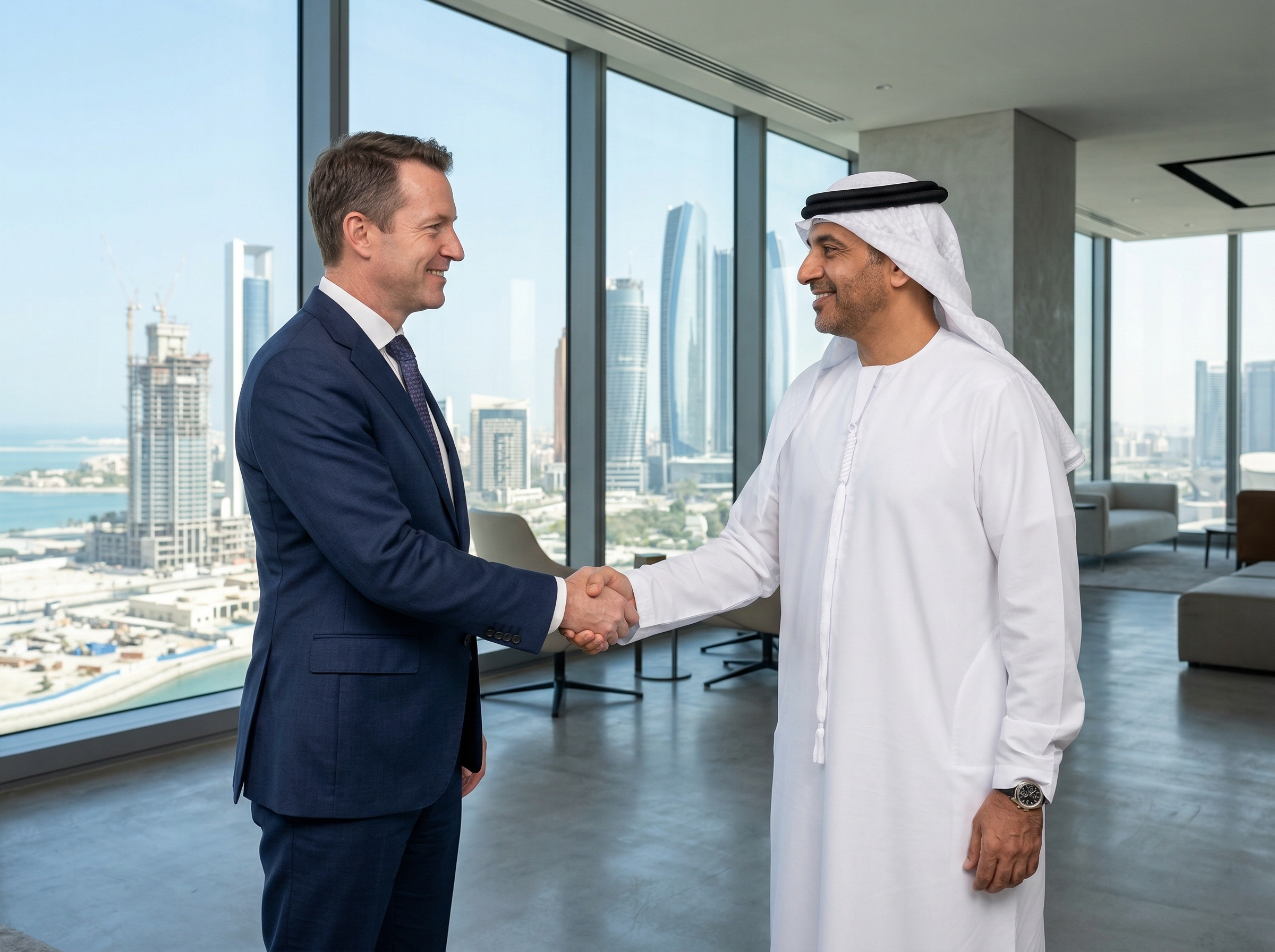 International business partnership in Abu Dhabi